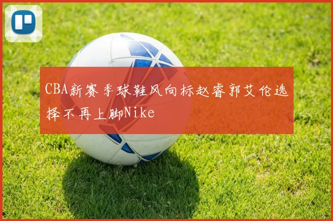 CBA新赛季球鞋风向标赵睿郭艾伦选择不再上脚Nike